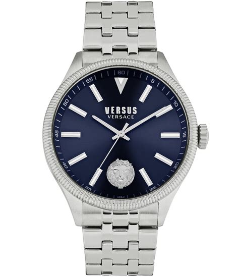 versace stainless steel analogue watch|Versace watch for men.